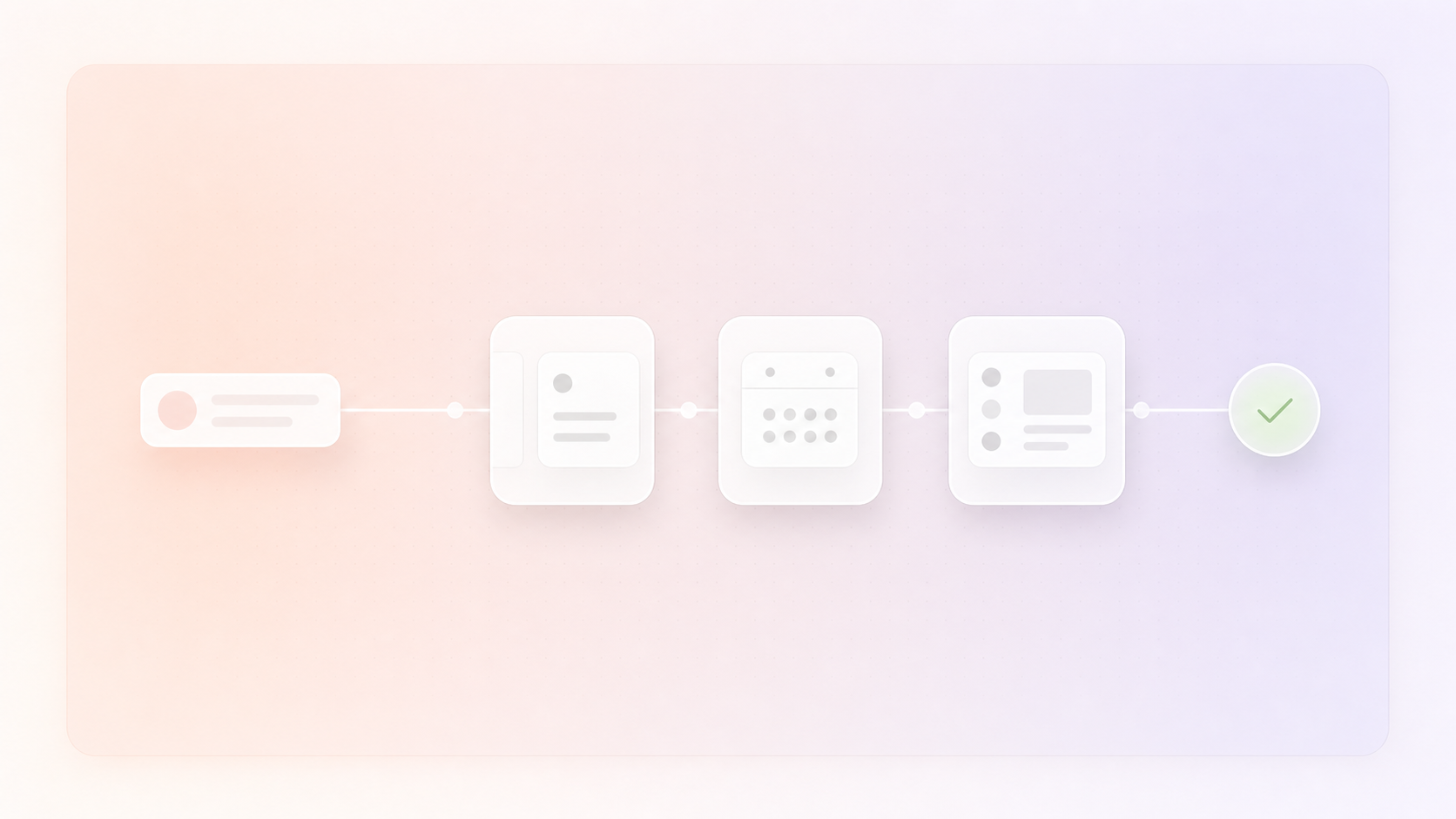 An agent action moving through Siela's built-in products to completion