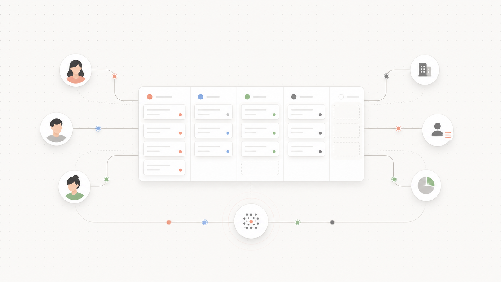 A customer profile connected to email, pipeline, activity, and team relationship records